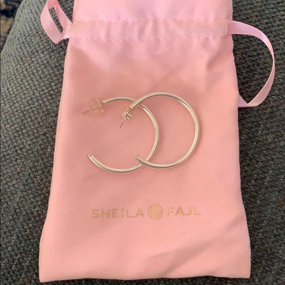 Sheila Fajl Silver Plated Petite Hoops